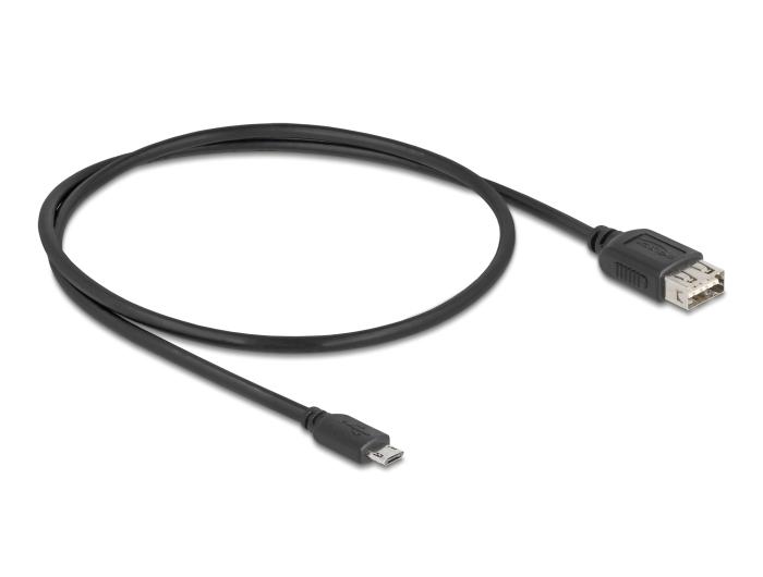 Delock USB 2.0 Kabel EASY USB Type Micro-B Stekker naar EASY USB Type-A Aansluiting