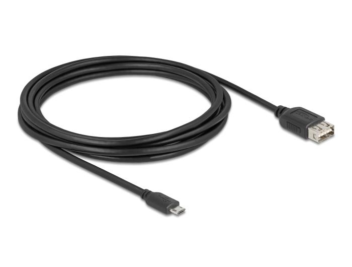 Delock USB 2.0 Kabel EASY USB Type Micro-B Stekker naar EASY USB Type-A Aansluiting