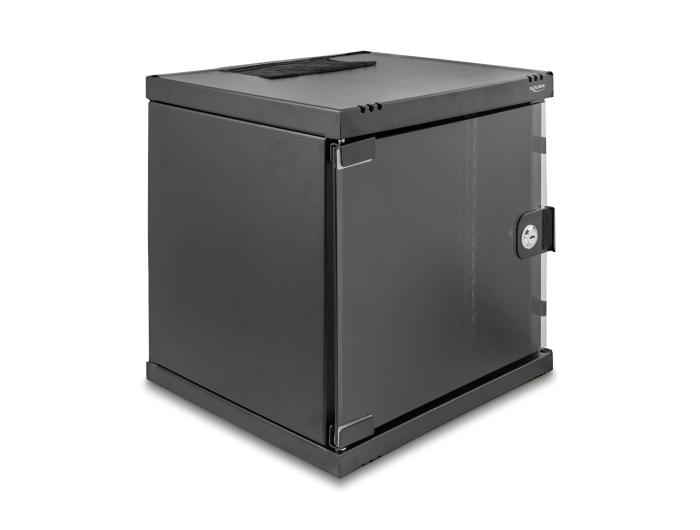 Delock 10″ netwerkskast 6 HE met glazen deur voor vloer- of wandmontage