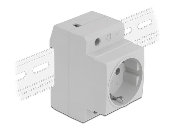 Delock beschermcontactaansluiting voor montage op DIN-rail