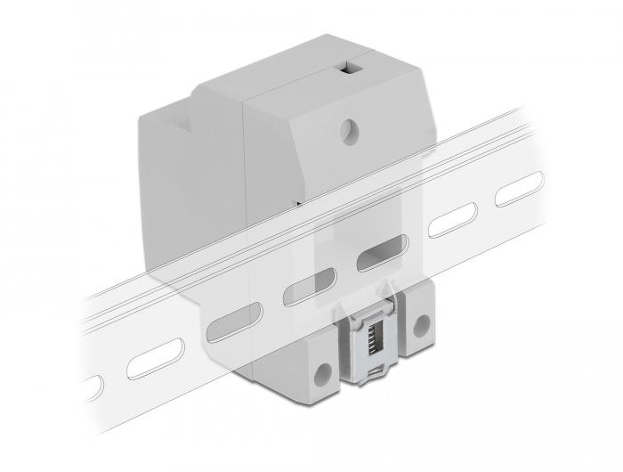 Delock beschermcontactaansluiting voor montage op DIN-rail