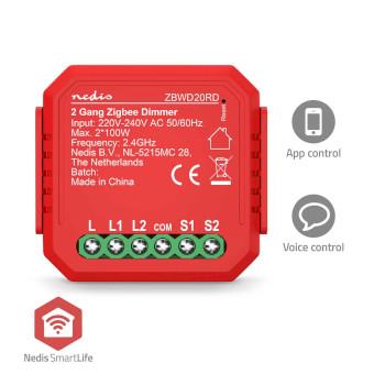 SmartLife Modules Zigbee 3.0 2x100 W Kroonsteen App beschikbaar - Nedis