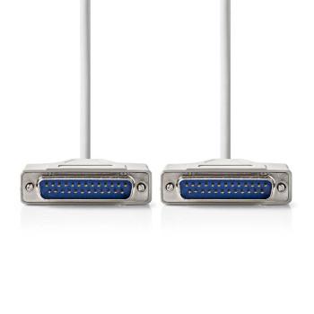 Seriële Kabel D-SUB 25-Pins Male D-SUB 25-Pins Male Vernikkeld - Nedis