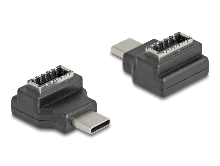 Delock Adapter USB 10 Gbps USB Type-C™ Stekker naar Typ-E Key A Bus