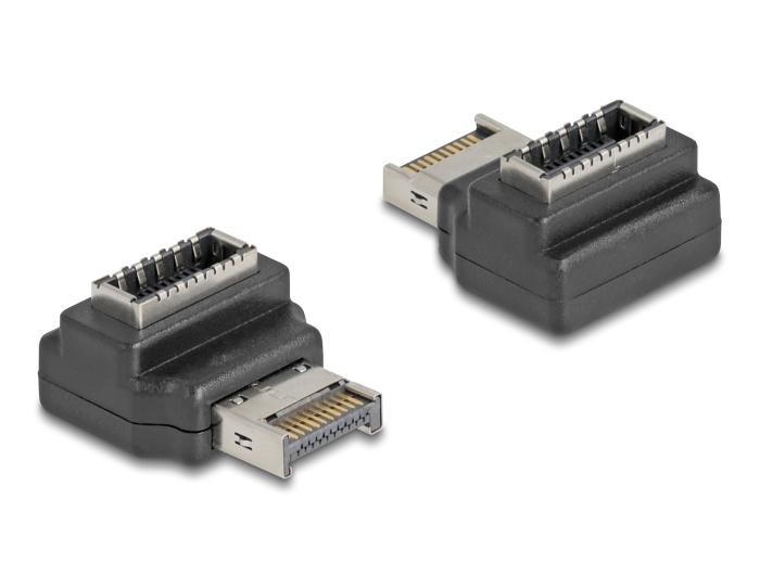 Delock Adapter USB 10 Gbps Type-E Key A Stekker naar Aansluiting gehoekte