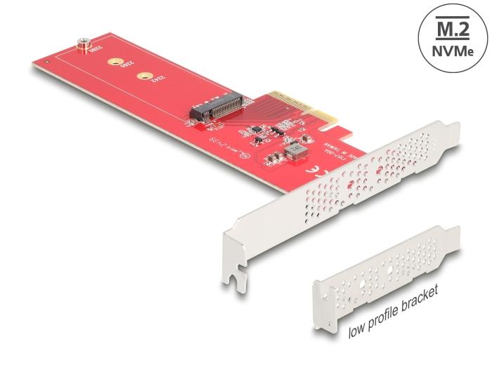 Delock PCI Express 5.0 x4 kaart naar 1 x interne NVMe M.2 Key M - Low Profile