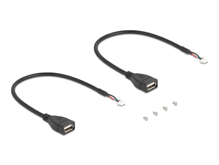Delock Mini PCIe Adapter full size naar 2 x USB 2.0 Type-A poort 30 cm