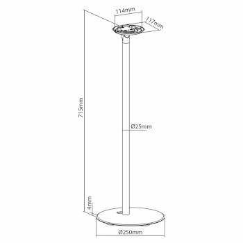 Speakerbeugel Geschikt voor: Sonos® Era100 Standaard 3 kg Vast - Nedis