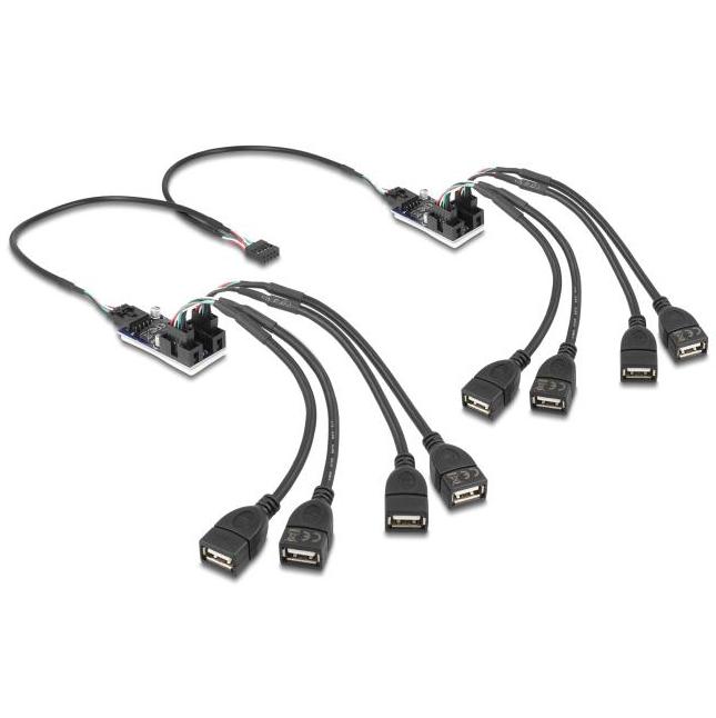 Interne USB A hub - 8 poorten
