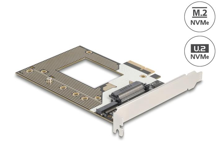 Delock PCI Express 4.0 x4 kaart naar 1 x NVMe M.2 Key M 110 mm of U.2 slot