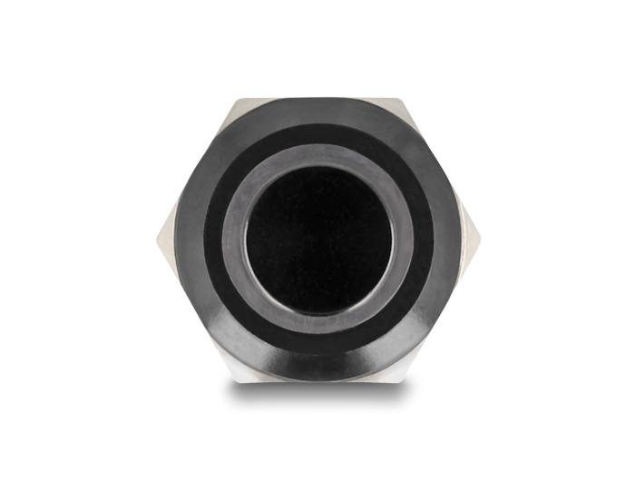 Delock Drukknop voor inbouw zwart 12 mm 12 V 4 x soldeerpunten LED r