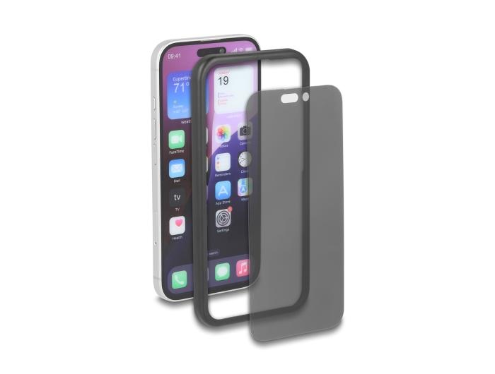 Delock Displayschermfolie voor iPhone 16 met privacyfilter van gehard glas Ant