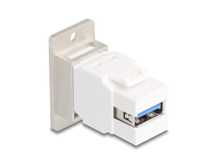Delock Panel Mount USB 5 Gbps Type-B connector naar USB Type-A connector conisch