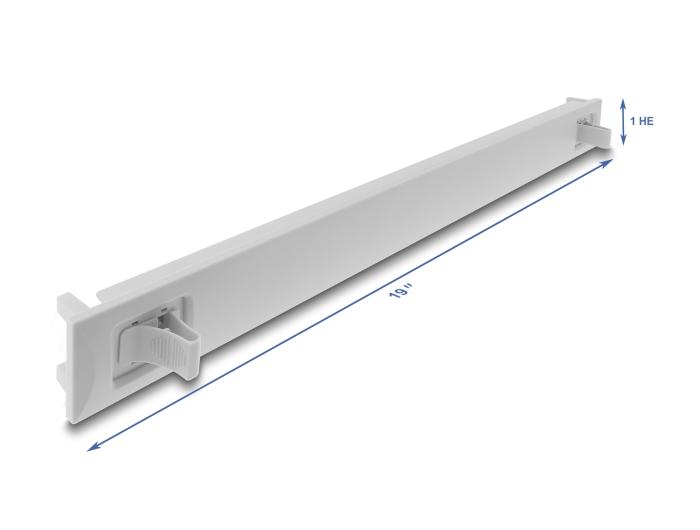 Delock 19″ 1 HE Blindpaneel ABS kunststof met kliksysteem (Snap-In)