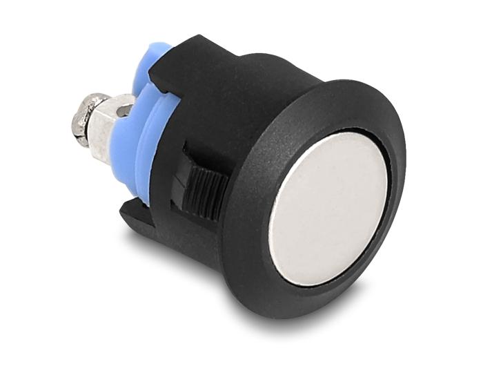 Delock Drukknop voor inbouw 16 mm 2 x schroefklem drukknop plat kunststof