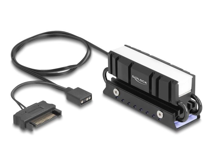 Delock M.2 Koellichaam voor SSD 2280 met RGB LED verlichting