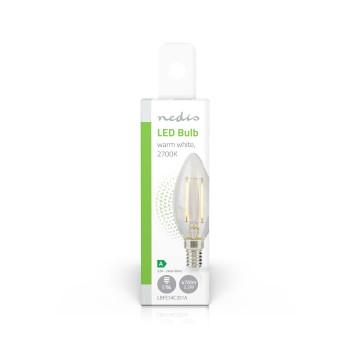 LED-Filamentlamp E14 Kaars 2.2 W 470 lm 2700 K Warm Wit - Nedis