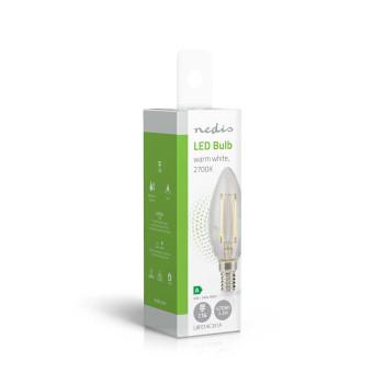 LED-Filamentlamp E14 Kaars 2.2 W 470 lm 2700 K Warm Wit - Nedis
