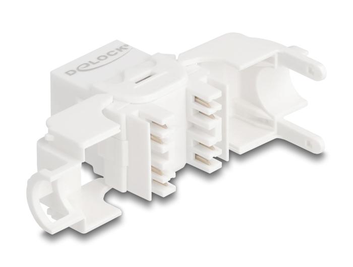 Delock Keystone module RJ45 female naar LSA Cat.6A UTP 180 gereedschapsloos