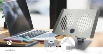Notebookstandaard USB Gevoed 17  Opvouwbaar - Nedis
