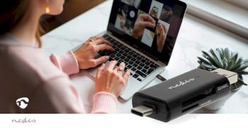 Kaartlezer microSD (TF) / microSDHC (TF) / microSDXC (TF) / SD / SDHC / - Nedis
