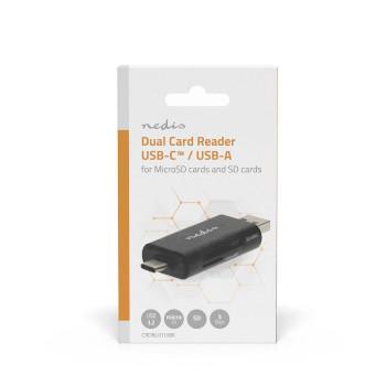 Kaartlezer microSD (TF) / microSDHC (TF) / microSDXC (TF) / SD / SDHC / - Nedis