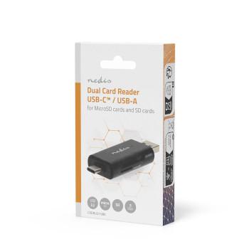 Kaartlezer microSD (TF) / microSDHC (TF) / microSDXC (TF) / SD / SDHC / - Nedis