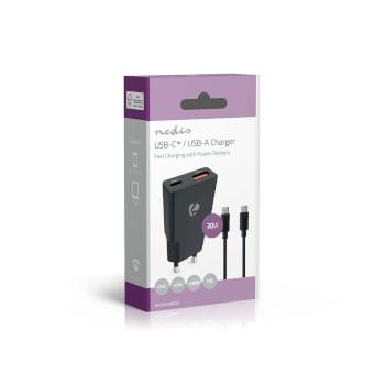Oplader 30 W GaN PD3.0 30W Snellaad functie 1.5 / 2.0 / 2.5 / - Nedis