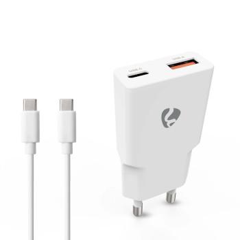 Oplader 20 W GaN PD3.0 Snellaad functie 1.5 / 2.0 / 2.22 / 3.0 A - Nedis