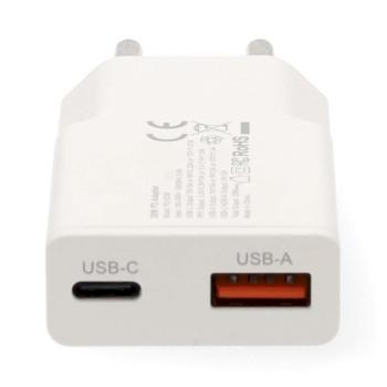 Oplader 20 W GaN PD3.0 Snellaad functie 1.5 / 2.0 / 2.22 / 3.0 A - Nedis