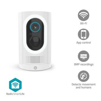 SmartLife Camera voor Buiten Wi-Fi Spotlight 3MP Full HD 1296p - Nedis