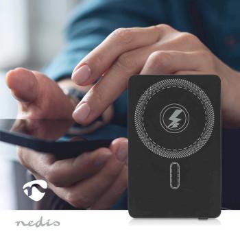 Powerbank 5000 mAh Draadloos opladen 1.67 / 2.22 / 3.0 A Outputs: - Nedis