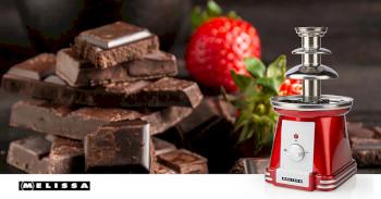 Chocoladefontein 90 B 32 cm 3 Metalen niveaus Rood / Wit - MELISSA