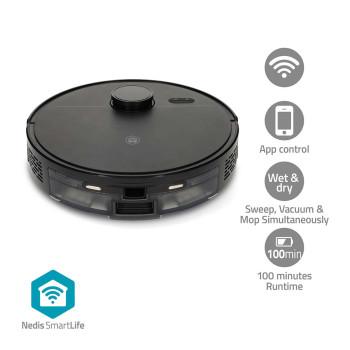 SmartLife Robotstofzuiger Laser navigatie Wi-Fi Capaciteit - Nedis