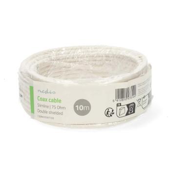 Coaxkabel op Haspel Mini Coax Dubbel Afgeschermd ECA 10.0 m Coax - Nedis