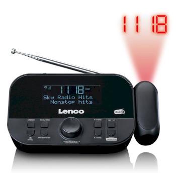DAB+, FM-klokradio met projectie - Lenco