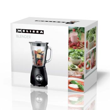 Blender 1,5L glazen kan verstuiver 500W matzwart - MELISSA