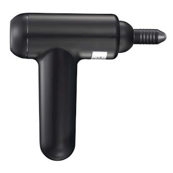 Oplaadbaar massagepistool met LED 4 koppen Zwart - MELISSA