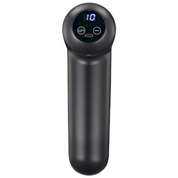 Oplaadbaar massagepistool met LED 4 koppen Zwart - MELISSA