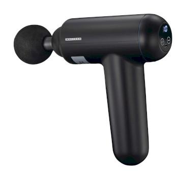 Oplaadbaar massagepistool met LED 4 koppen Zwart - MELISSA