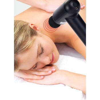 Oplaadbaar massagepistool 4 koppen Zwart - MELISSA