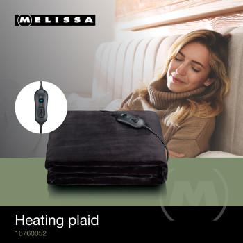 Plaid verwarming 180x130cm 120W Zwart - MELISSA