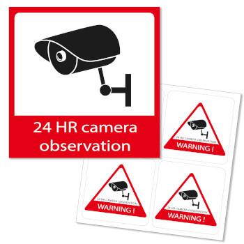 Raamstickers camerabewaking 5x - Alecto