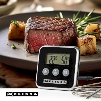 Vleesthermometer tot 250C Alarmtimer LCD-scherm - MELISSA