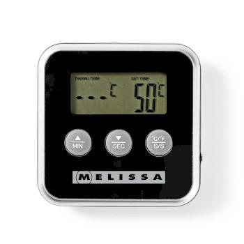 Vleesthermometer tot 250C Alarmtimer LCD-scherm - MELISSA