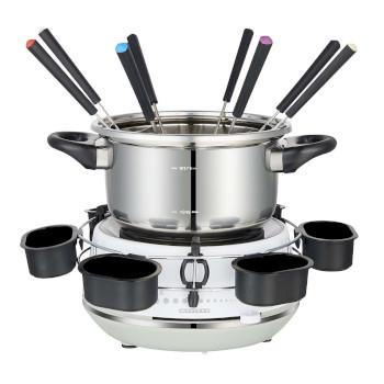 Elektrische fondue 2L 1200W Roestvrij Staal / Wit - MELISSA