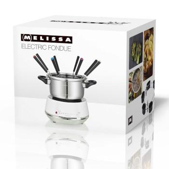 Elektrische fondue 2L 1200W Roestvrij Staal / Wit - MELISSA