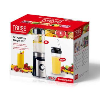 Smoothie-to-go pro drinkbeker Comfortjuicer 450 ml voor school, werk of de - Trebs