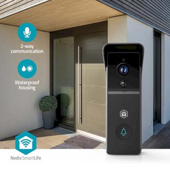 SmartLife Videodeurbel Batterij Gevoed 3MP Full HD 1296p Cloud - Nedis
