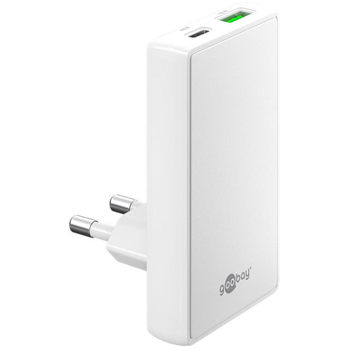 45W Platte USB-C Oplader - GaN Power Delivery en Quick Charge